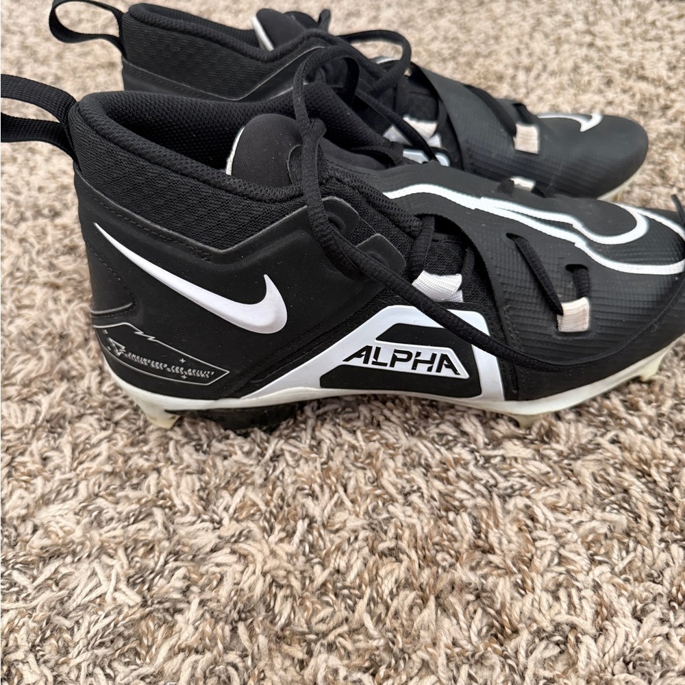 Nike Alpha Menace Pro 3 Football Cleats Black/White Men's Size 9.5 CT6649-001